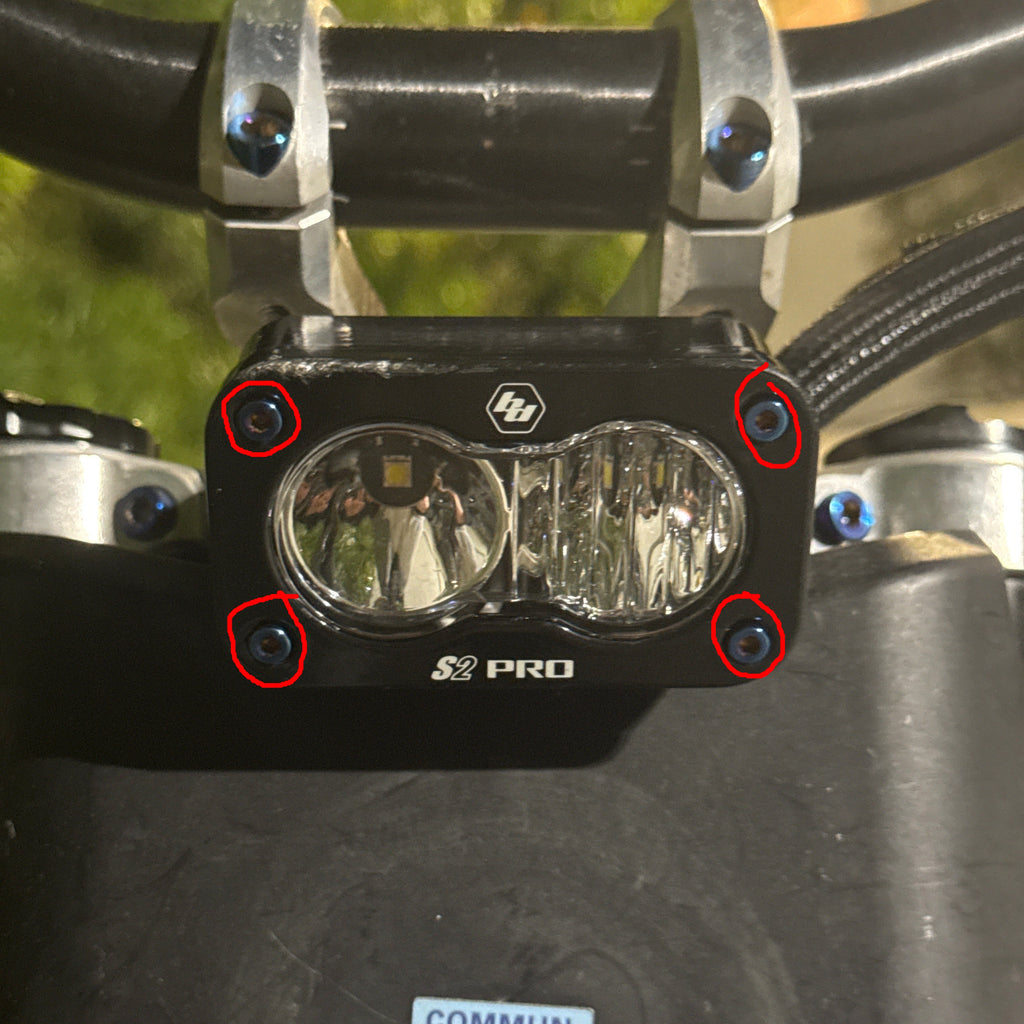 titanium baja light Bolts (set of 4)
