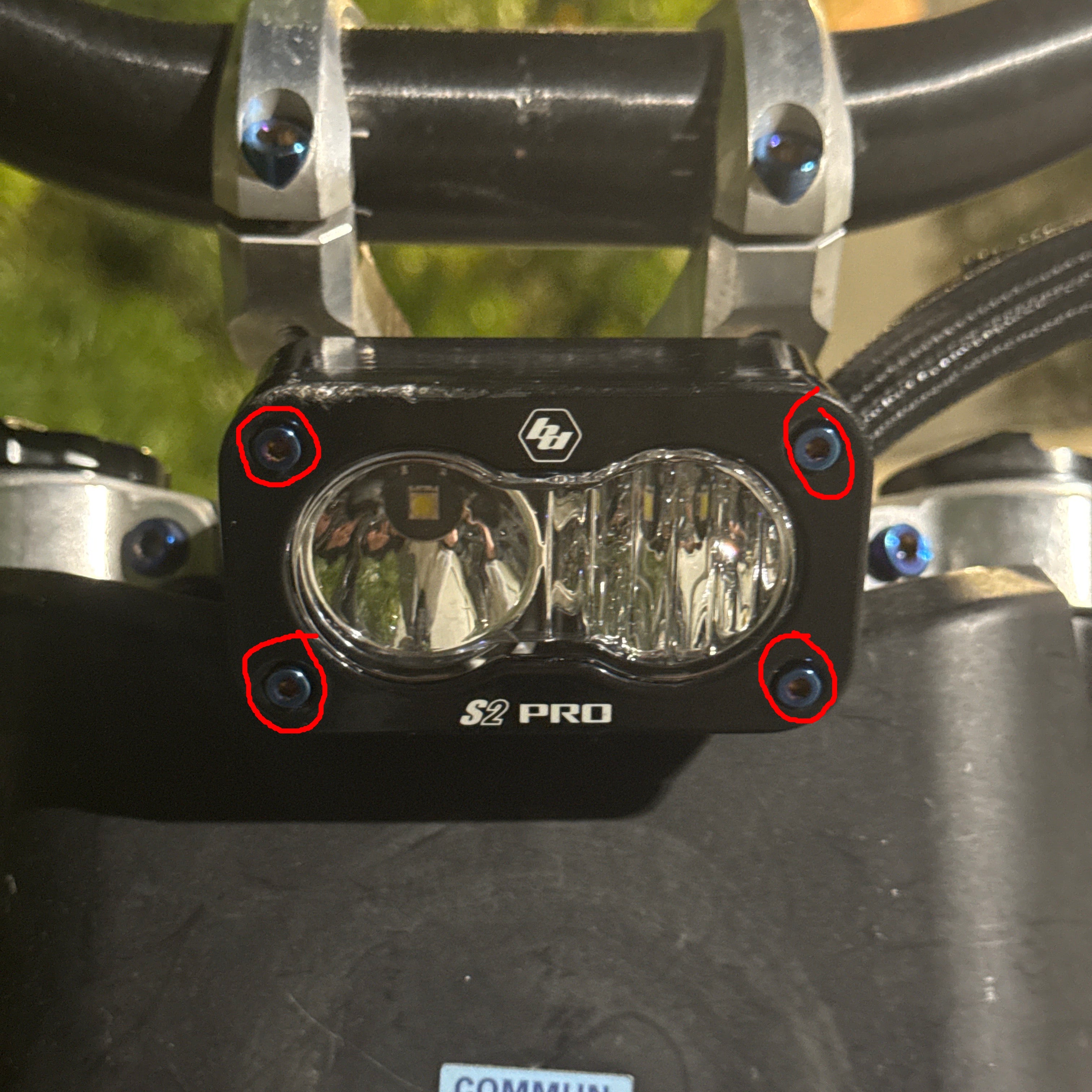 titanium baja light Bolts (set of 4)